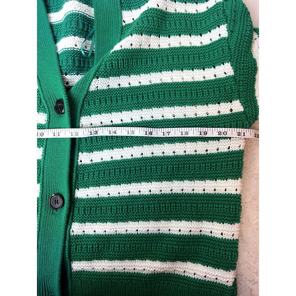 Chic Rails Geneva Cardigan Kelly Stripe Size Medium - Picture 6 of 7